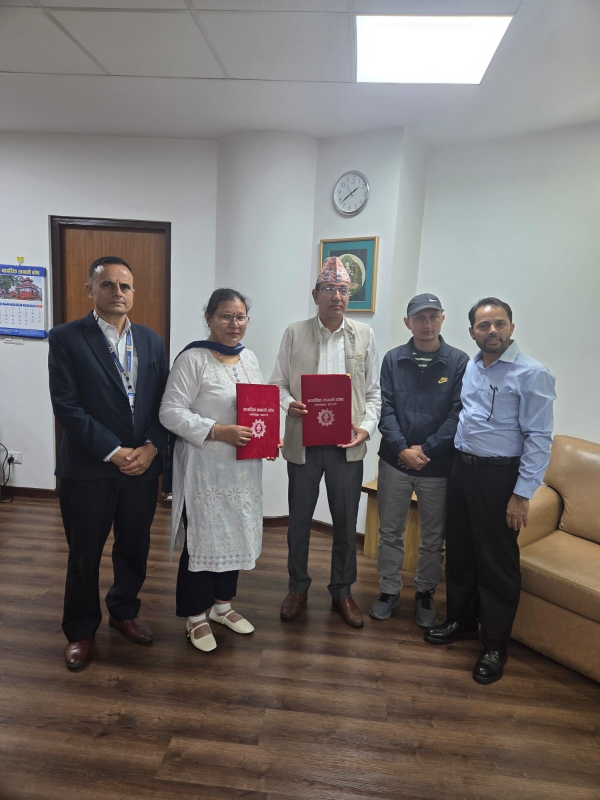 नागरिक लगानी कोष र तामाकोशी गाउँपालिकाबीच नागरिक पेन्सन योजना सञ्चालन गर्ने सम्झौता