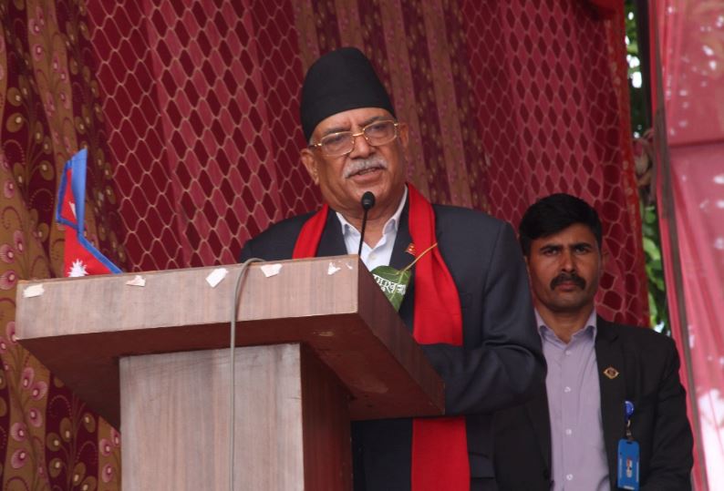 बाबा पाख्रिनलाई पार्टीमा स्वागत गरेपछि उत्साहित हुदै प्रचण्डले भने, पर्सामा विजय यात्रा सुरु भयो