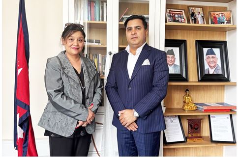 नेपाल–डेनमार्क सम्बन्ध विस्तारमा छलफल, सीएनआईका सभापति टण्डन र राजदूत तुलाधरबीच भेटवार्ता