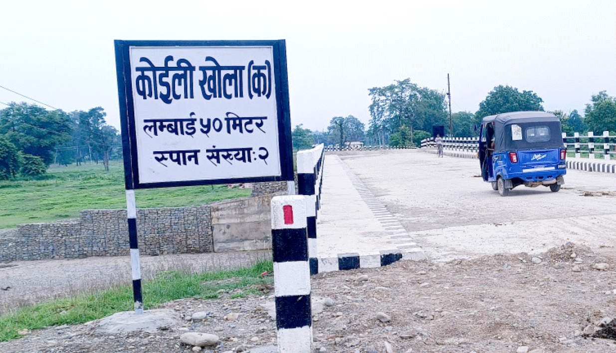 दुई वर्षको ठेक्का लागेको पुल नौ महिनामै तयार