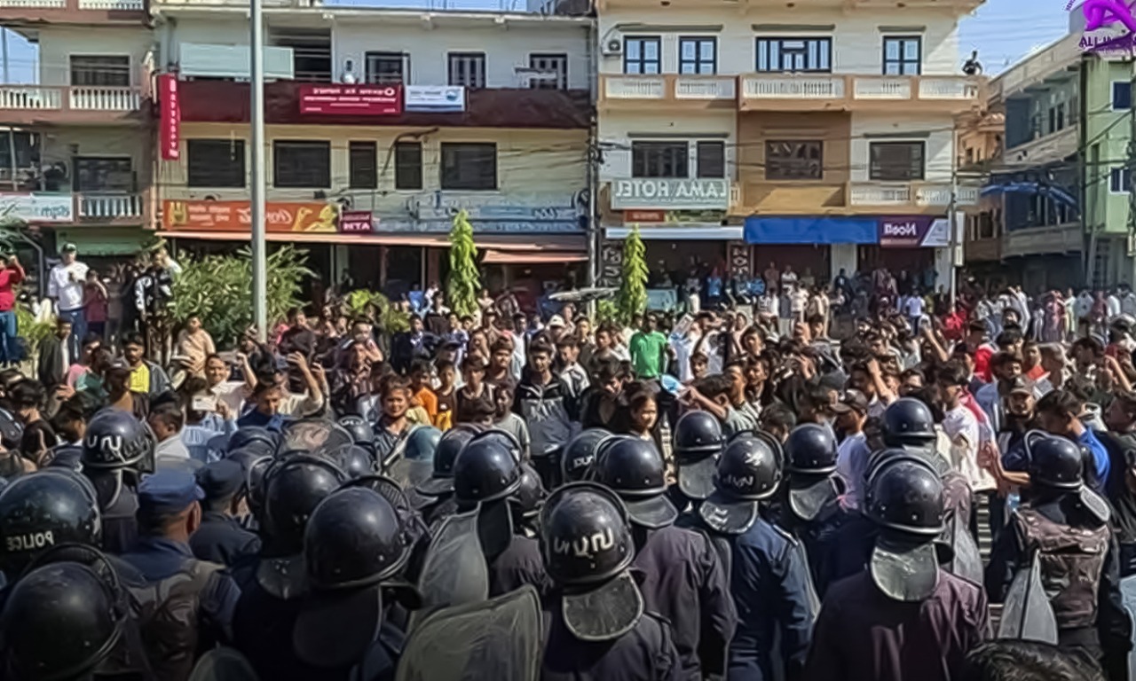 एमालेलाई झोले भन्दै  सिमरामा जेनजीले लगाए नारा