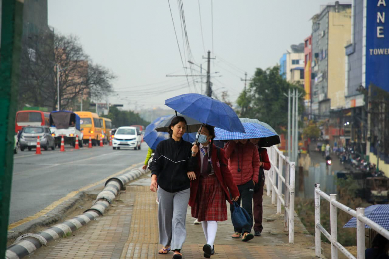 काठमाडौँमा बर्षा