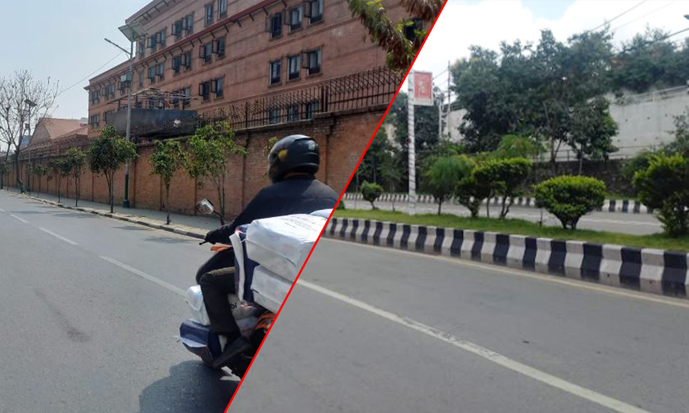 निर्वाचनले सुनसान काठमाडौँका मूख्य चोक र सडकहरु