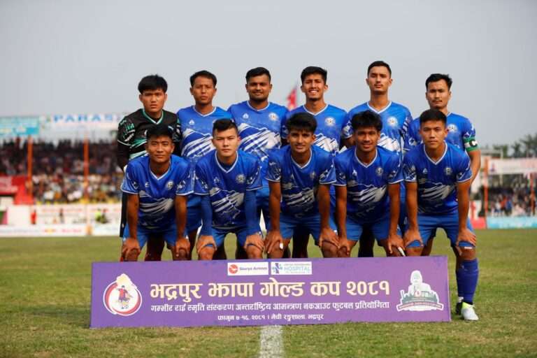 चर्चित क्लब झापा ११ भद्रपुर झापा गोल्डकपको फाइनलमा प्रवेश
